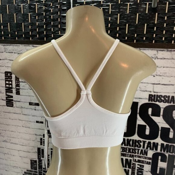 90 Degree White Mesh Racerback Sports Bra - Picture 3 of 6